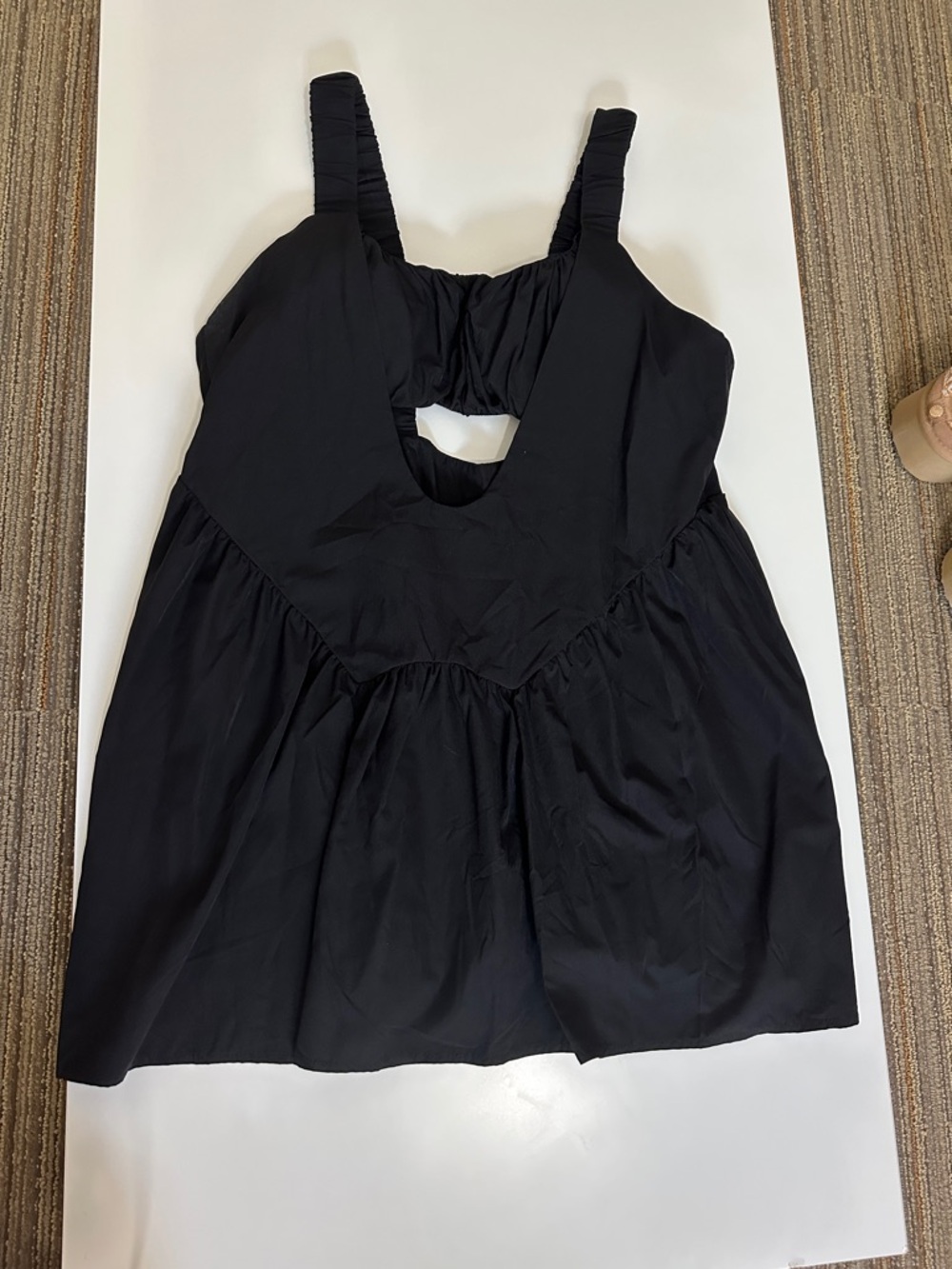 Black Athletic Dress with Cutout Detail - Unbranded
